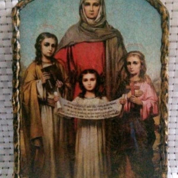 Saint Sophia and Her Daughters Icon - Etsy