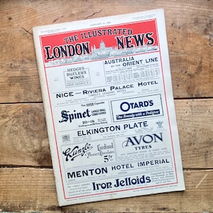 Illustrated London News (Jan 21, 1928) | Steamship, Archaeology, Royals, Thomas Hardy, Fine Art | Vintage Magazine | Photos, Advertising
