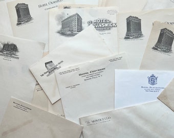 Hotel Stationery (early 1900s) | Vintage Ephemera | Ohio, Pennsylvania, Georgia, Virginia, New England | Crafting, Junk Journaling