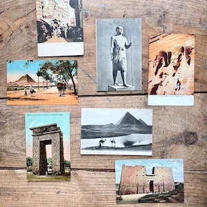 Ägyptische Postkarten, 1900 | Antike Souvenirs | Pyramiden, Museum, Kairo, Tempel, Karnak | Alte Geschichte | Mumien, Ägypten | Ephemera