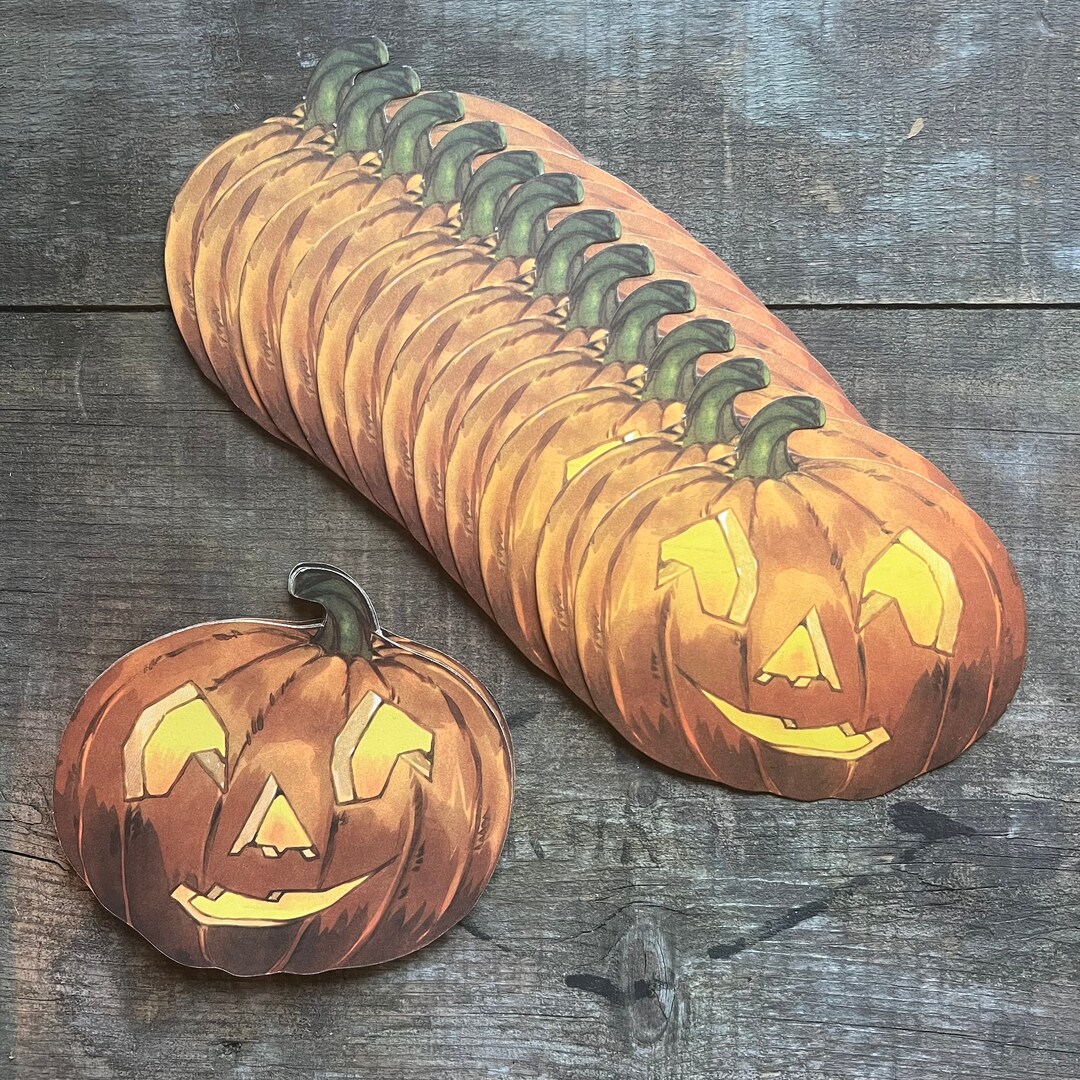 ヴィンテージハロウィン30〜40s復刻　Jack-o'-lantern Cの子 Vintage Die-cut Jack O'lanterns, 1930s | Halloween Pumpkin