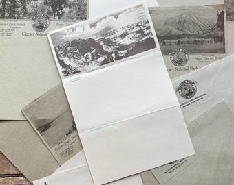 National Park Hotel Stationery (1920s) | Grand Canyon, Glacier Park, Hotels | Writing Paper, Envelopes | Arizona, Montana | Vintage Ephemera