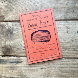 Boston Herald Book Fair (1938) | Vintage Bookseller’s Catalog | Public Library Ephemera | Antique Books | Gift for Book Lover, Bibliophile