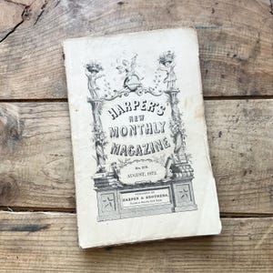Harper’s Monthly Magazine (August 1873) | Arts, Culture, Fashion, Politics, Engravings, Poetry | Vintage Magazine, Antique Ephemera | Rare