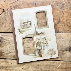 Victorian Album Page, Stuart England (1880s) | Antique Cabinet Card, Carte de Visite | Oxford, Queen Anne, King James | Vintage Ephemera