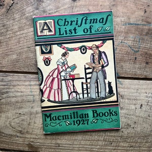 Christmas Catalog, Macmillan Books (1927) | Bookseller, Bookstore | Antique Holiday Ephemera | Advertising | Gift for Booklover, Bibliophile