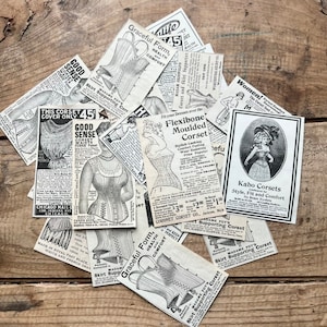 Werbung, Korsetts (c. 1900) | Marshall Field, Bridgeport, Madame Foy | Viktorianische Werbung, Antike Ephemera | Vintage Mode