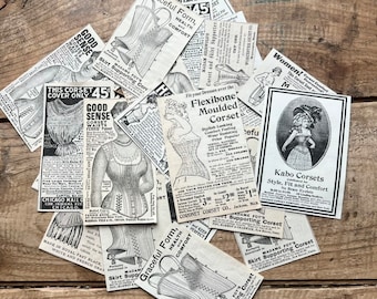 Advertisements, Corsets (c. 1900s) | Marshall Field, Bridgeport, Madame Foy | Victorian Advertising, Antique Ephemera | Vintage Fashion