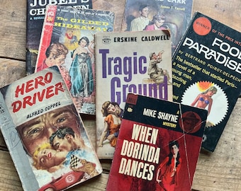 Pulp Fiction Books, Sexy & Scandalous (1950s) | Choice of Book | Crime, Romance, Smut | Retro, Vintage | Book Covers | Gift Idea for Readers