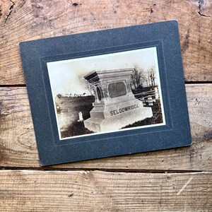Mounted Photo, Seldomridge (c. 1900) | Withers & Sons Monument Co. | Lancaster, PA | Headstone, Graves, Cemetery | Antique, Vintage, History