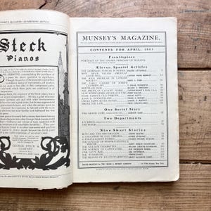 Rivista Munsey (aprile 1905) / Principessa rumena, Londra, Rockefeller, Marina degli Stati Uniti / Moda, Cultura, Teatro, Letteratura, Pubblicità / Vintage, Antico immagine 2