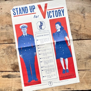 Stand Up for Victory, World War II Poster (1942) | Christmas Seals, Minnesota Public Health | Vintage Medical Advertising | WWII Propaganda