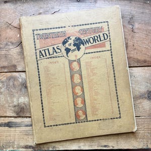 Atlas of the World (1900) | The Chicago Record | Antique Maps, Historic Ephemera, Color Illustrations | Vintage Textbook | Gift, Rare Book