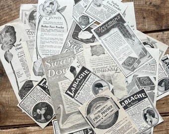 Advertisements, Powder Your Nose (c. 1910s) | Vintage Beauty, Cosmetics Ads | Edwardian, Victorian Ephemera | Antique Women, Art Nouveau