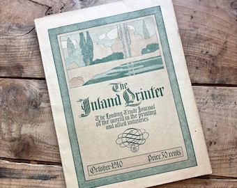 Inland Printer (Oct 1910) | Printing, Design, Bookbinding Magazine | Letterpress, Photography, Typography, Wood Type | Antique, Vintage