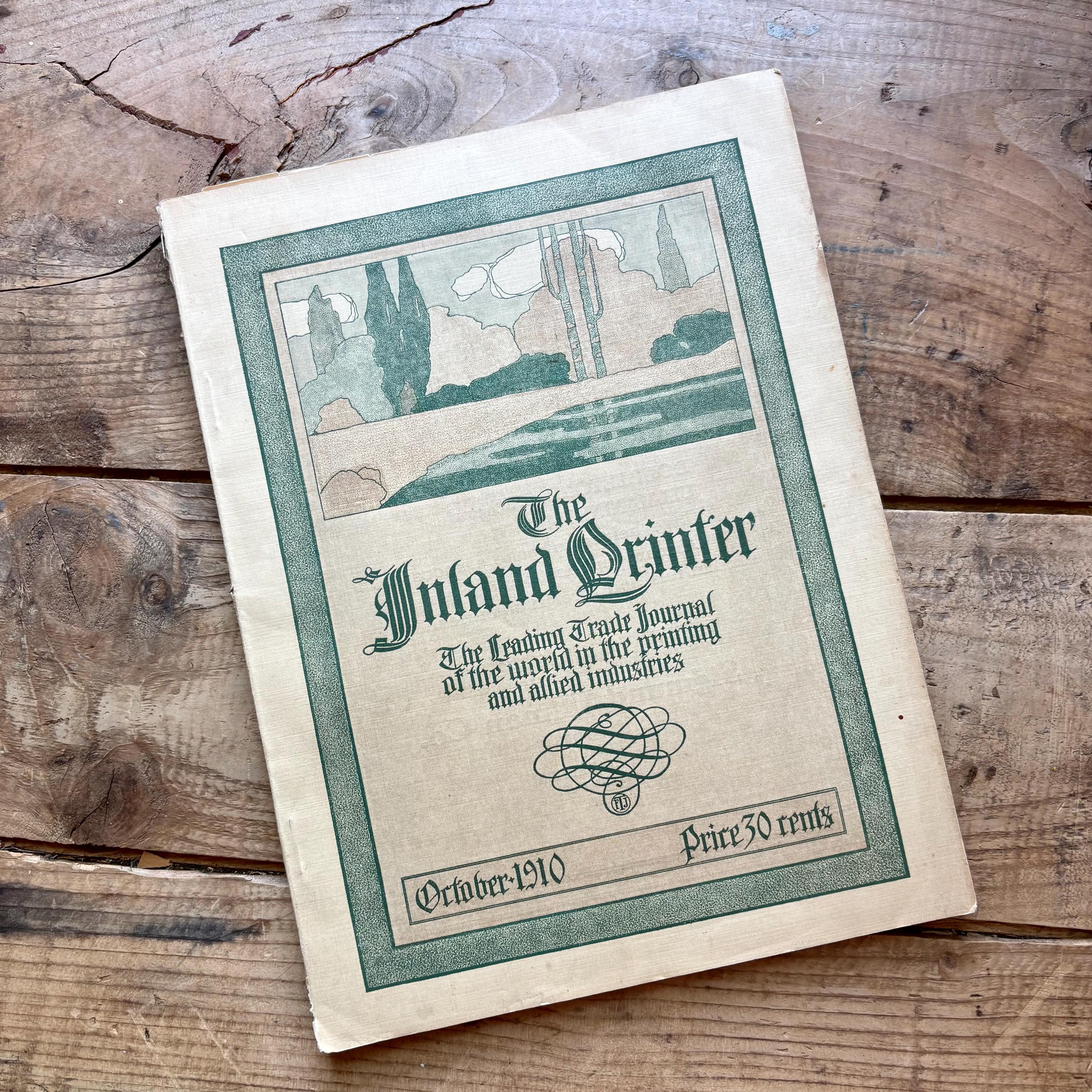 Inland Printer (Oct 1910) Printing, Design, Bookbinding Magazine Letterpress, Photography, Typography, Wood Type Antique, Vintage
