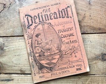 Rivista Delineator (maggio 1895) / Laurea / Moda, Cultura, Arte, Case delle bambole / Vittoriano, Edoardiano / Antiquariato, Materiale effimero vintage /