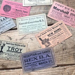 Chicago Dance Tickets (1910s-20s) | Pilsen, Lawndale | Antique Ephemera | 1910s Balls, Masquerade, Concerts | Midwest Antique, Rare Finds