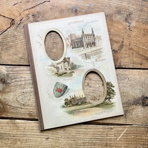 Victorian Album Page, Lancaster & York England (1880s) | Antique Cabinet Card, Carte de Visite | Eton, Warwick Castle | Vintage Ephemera
