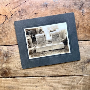 Mounted Photo, Marks Family (c. 1900) | Withers & Sons Monument Co. | Lancaster, PA | Headstone, Graves, Burial, Cemetery | Antique, Vintage