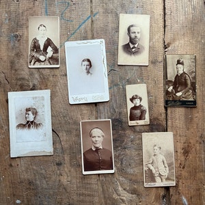 Carte de Visites, Ashworth Family / Antique Ephemera / Lot of Eight / Victorian, Edwardian Photos / New England, Scottish Genealogy