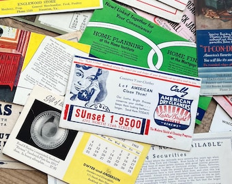 ヴィンテージインクブロッター（1930年代頃） | ウィスコンシン州、ミネソタ州 | モートン・ソルト、タイコンデロガ・ペンシルズ、保険、銀行 | 広告用エフェメラ、アンティーク