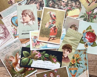 Wiktoriańskie karty handlowe (ok. 1880 r.) | Maszyny do szycia, Artykuły papiernicze, Woda kolońska, Apteka, Drukarnia, Towary suche | Antyczna, zabytkowa karta reklamowa