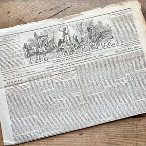 Liberator Abolitionist Newspaper (Sept 1865) | Garrison, Boston | Civil War, Emancipation, Artifact, Historic | Rare Antique Memorabilia