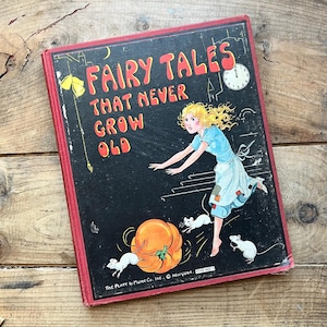 Fairy Tales That Never Grow Old (1932) | Cinderella, Peter Pan, Sleeping Beauty | Vintage Children’s Book, Art Deco Illustration | Gift Idea