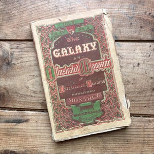 The Galaxy (July 1867) | Antique Magazine, Victorian Ephemera | Engravings, Poetry, Fiction | Twain, Whitman | Gift Idea, Book Lover, Reader