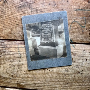 Mounted Photo, Smith Headstone (c. 1900) | Withers & Sons Monument Co. | Lancaster, PA | Headstone, Graves, Cemetery | Antique, Vintage