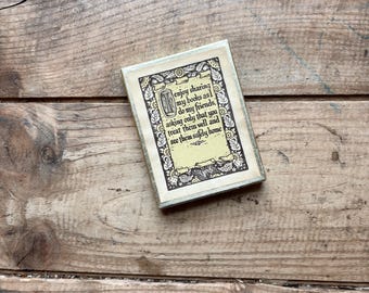 Vintage Bookplates, Treat Them Well | 50 Plates w/ Box | Arts & Crafts | Vintage Antioch Book Plates | Book Lover, Bibliophile, Library
