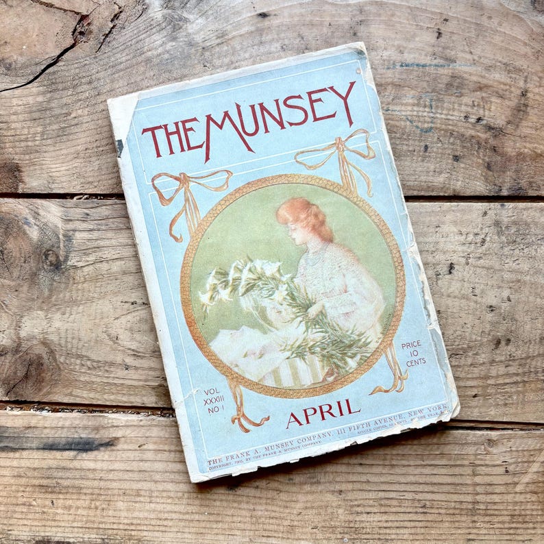 Rivista Munsey (aprile 1905) / Principessa rumena, Londra, Rockefeller, Marina degli Stati Uniti / Moda, Cultura, Teatro, Letteratura, Pubblicità / Vintage, Antico immagine 1
