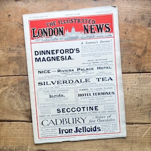 Illustrated London News (Jan 1928) | London Flood, Archaeology, Royals, Stage Design, Theater, Art | Vintage Magazine | Photos, Advertising