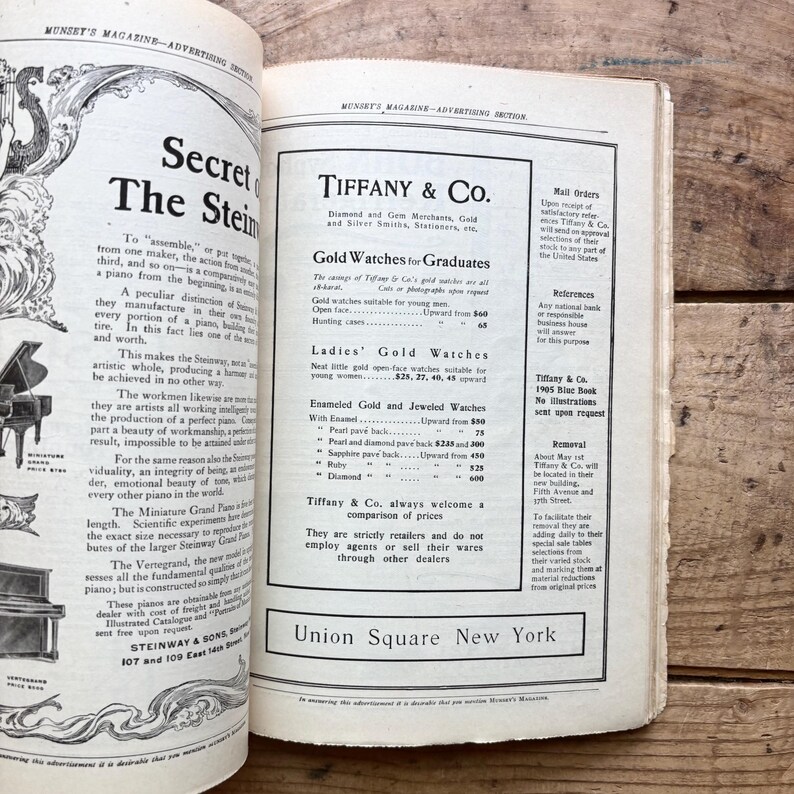 Rivista Munsey (aprile 1905) / Principessa rumena, Londra, Rockefeller, Marina degli Stati Uniti / Moda, Cultura, Teatro, Letteratura, Pubblicità / Vintage, Antico immagine 8