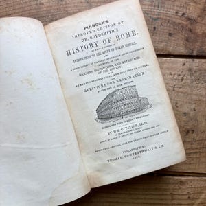 Goldsmith&#39;s History of Rome, Illustrated  (1852) | William Taylor | Antique Book, Antiquities, Museums, Architecture | Vintage Textbook