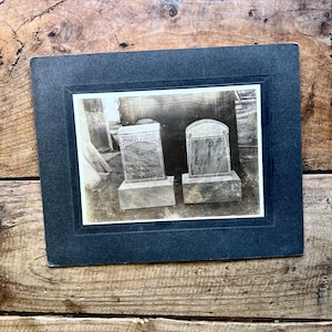 Mounted Photo, Sample Headstones (c. 1900) | Withers & Sons Monument Co. | Lancaster, PA | Gravestone, Cemetery | Antique, Vintage, History