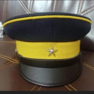 Japanese Empire M1886 Meiji Officer Visor Cap – Infantry Military Hat Gift For Him