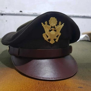 United States US Army crusher HAT Military Authentic Officer Uniform Cap Replica