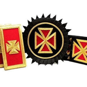 Masonic Regalia Freemason Knights Templar Grand Officer Complete Accessory Set Mylar Gift For Him