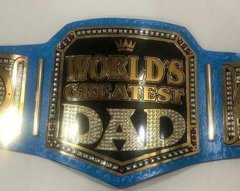 World Greatest Dad and Mom wrestling championship belt adult size Gift For Him/ Gift for her