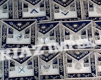 Masonic Regalia Blue Lodge officer master mason freemason Handmade aprons set of 14