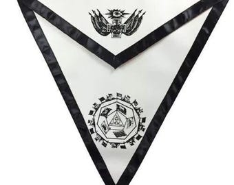 Masonic Regalia Scottish Rite Apron 32 Degree Black Masonic Flag Freemason Master Mason