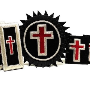 Masonic Freemason Knights Templar Sir Knight Complete Accessory Set Mylar Gift For Him