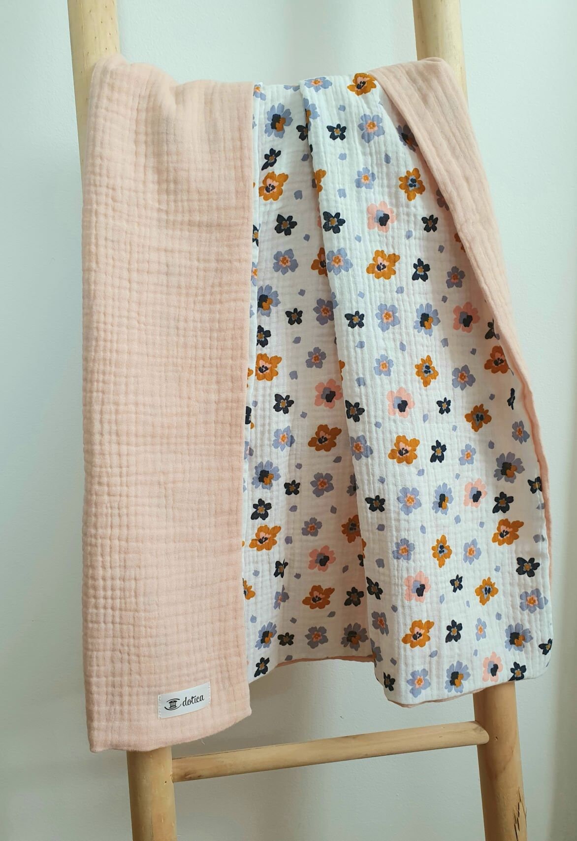 Muslin Baby Blanket Soft Cotton Newborn Blanket Floral Etsy