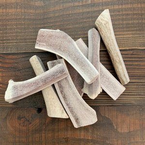 MOYENNE à mâcher pour chien en bois de wapiti fendu | Bois à mâcher | à mâcher pour chien en bois de cerf | Bois à mâcher pour chien | à mâcher bio pour chiens | Gâteries pour chien Antler | 1 chacun