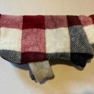 Reversible Plaid Velour Quilted Dog Coat