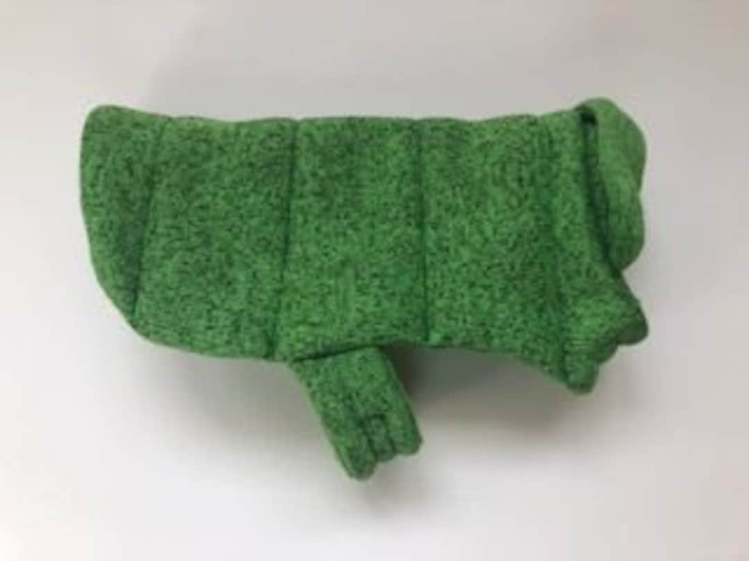 Reversible Quilted Dog Coat in Green Sweater Knit and Fleece Etsy