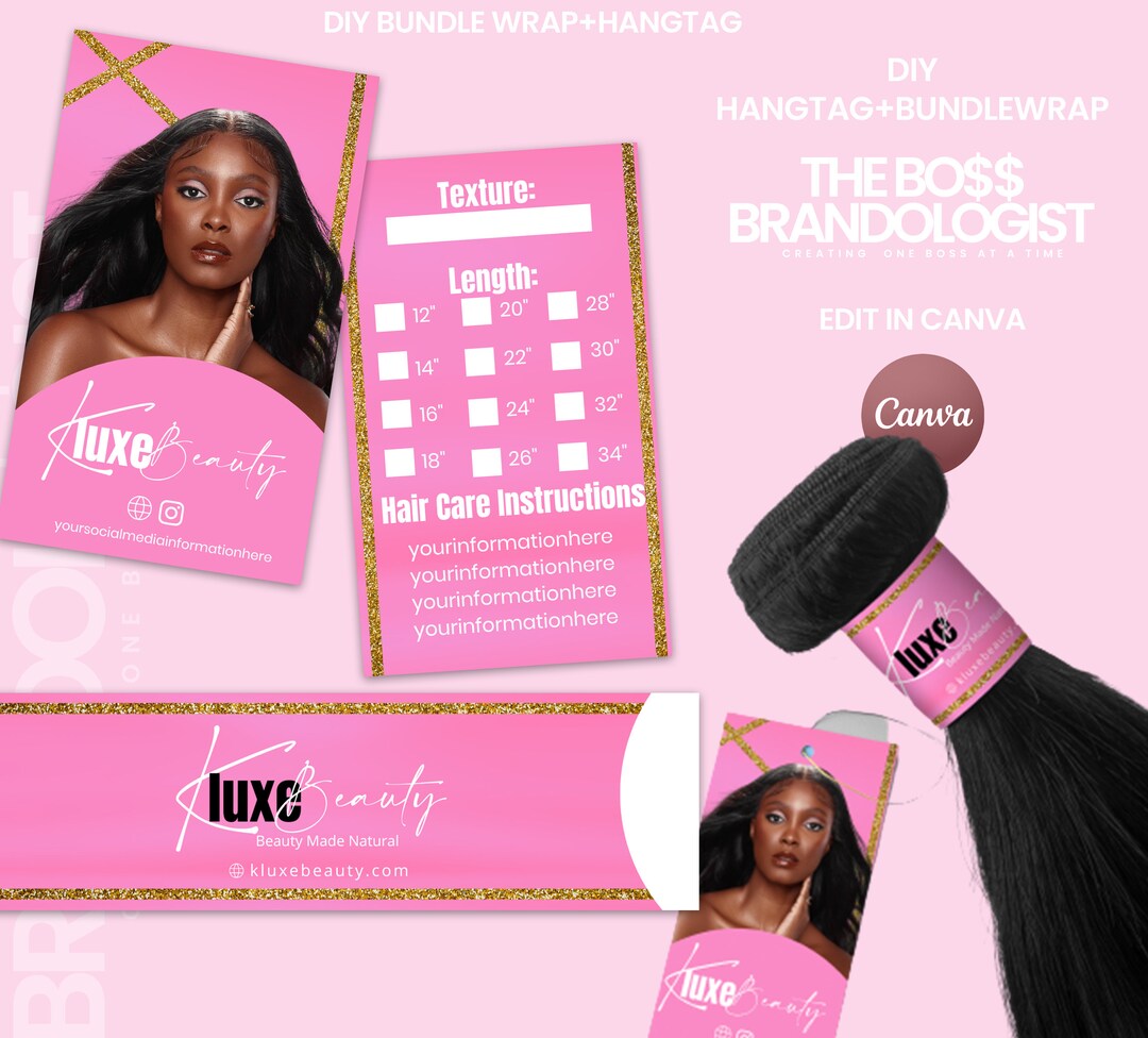 Hang Tag Design Hair Business hair Tag Hair Labels Hair Etsy