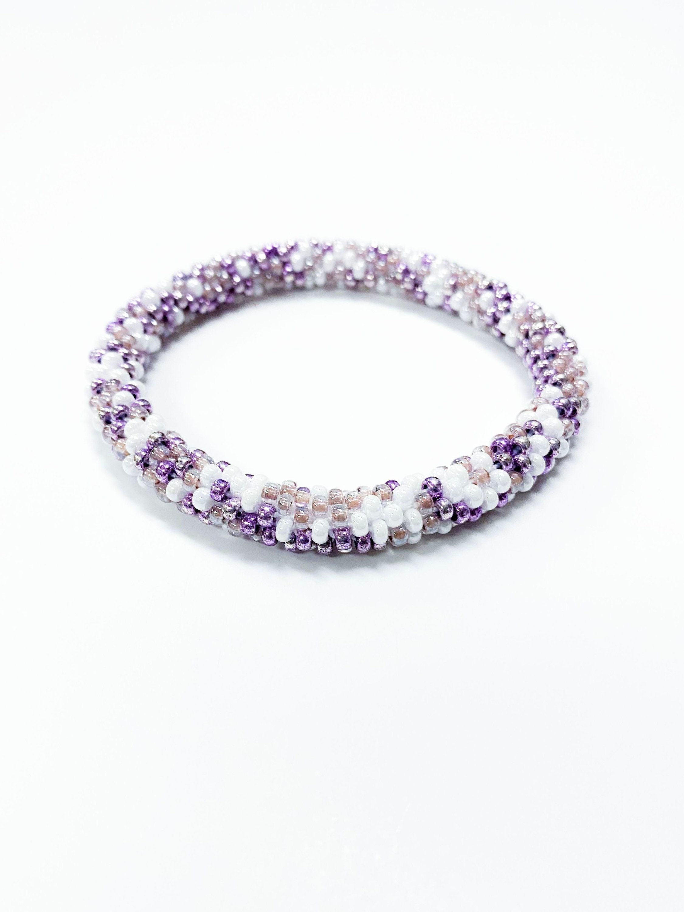 Beaded Rope Bangle Bracelet Stackable Etsy